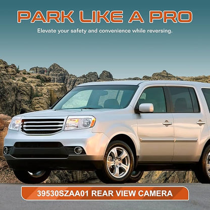 Rear View Backup Camera Compatible with Honda Pilot 2012 2013 2014 2015 Reversing Park Assist Backup Camera Replaces 39530SZAA01 39530-SZA-A01