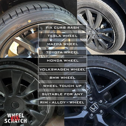 Gray Rim Touch Up Paint, Car Wheel Scratch Repair, Wheel Touch Up Paint Pen, curb rash repair, curb rim repair, Rim Alloy Gray Wheel Paint (Anthracite Pen Only)