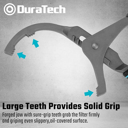 DURATECH Oil Filter Wrench Set, 9" & 12" Oil Filter Removal Tools, Pliers for Cars, Trucks, Motorcycles