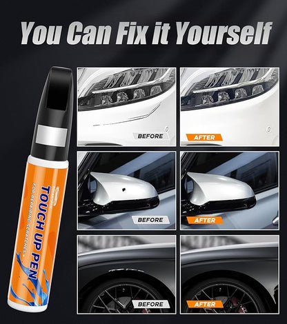 Touch up Paint for Cars, Car Scratch Remover for Vehicles, Car Paint Scratch Repair Automotive Touch Up Paint Pen for Rim, Wheel 2PCS (Grey+Varnish)