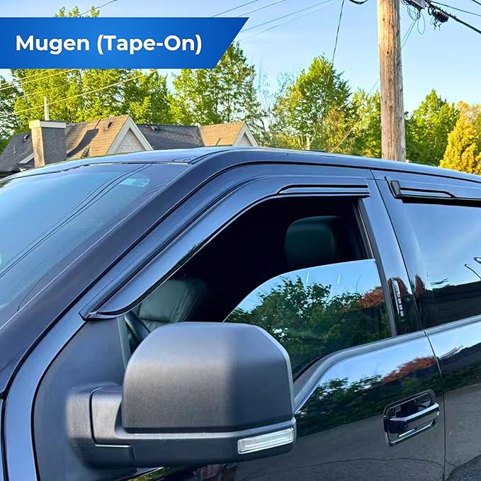 KPY Window Visor Compatible with Kia Sorento 2011-2015, 4PC Rain Guard Side Window Vent Deflectors Tape-On Mugen Style, 2011 2012 2013 2014 2015