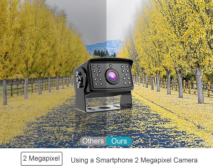 Fookoo Ⅱ HD Backup Camera System Kit, 9''1080P Reversing Monitor+IP69 Waterproof Rear View Camera, Sharp CCD Chip, 100% Not Wash Up, Truck/Semi Trailer/Box Truck/RV (DY901-Wired)