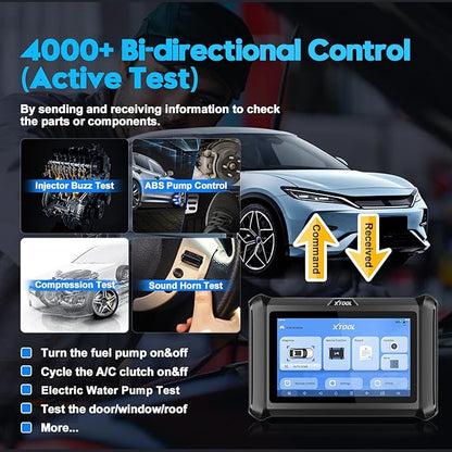 XTOOL D7W OBD2 Scanner Diagnostic Tool: 2025 Wireless Ver. of D7/D7S/D7BT, Bidirectional Scan Tool with ALL System Diagnostic, PMI, ECU Coding, 39+ Resets, 3-Year Updates, CAN FD/DoIP, Scanner for Car