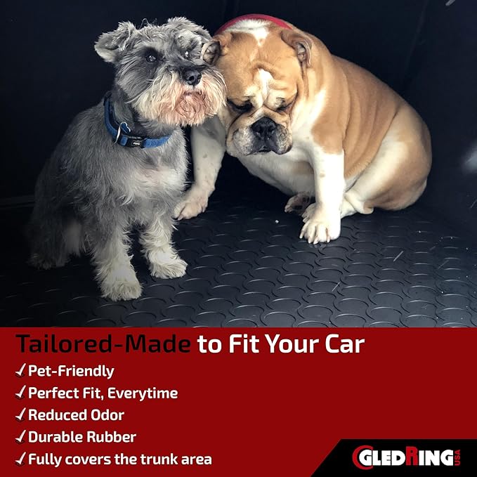 Gledring USA Custom Fit All-Weather Rubber Cargo Liner Intended for Toyota Highlander & Hybrid 2021-2022, No Trimming Required, Tailored Custom Fit, Protects from Rain, Mud, & Snow