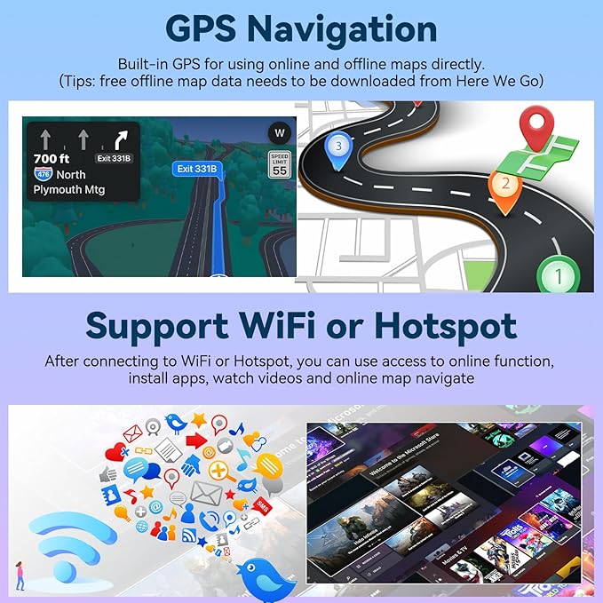 UNITOPSCI 2G+64G Android 13 Car Stereo Radio for Subaru Forester WRX Impreza 2015-2018 Wireless CarPlay Android Auto 9" Touchscreen GPS Navigation Bluetooth Mirror Link FM/RDS SWC+ Backup Camera Mic