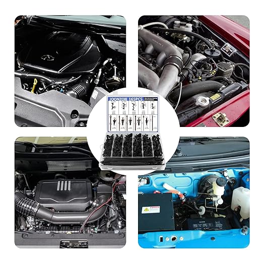 Car Harness Routing Clips 165PCS Assortment 11 Different Sizes Automotive Wire Routing Clips Replacement Parts for Honda GM Mazda Jeep Wrangler