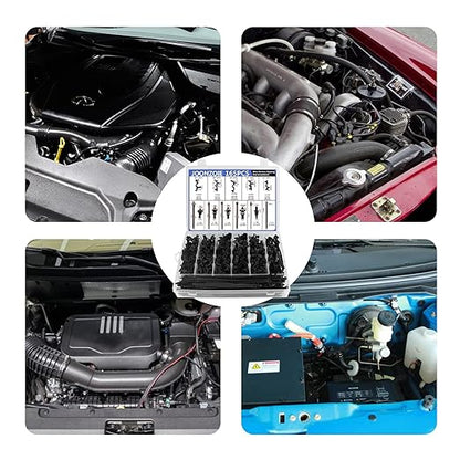 Car Harness Routing Clips 165PCS Assortment 11 Different Sizes Automotive Wire Routing Clips Replacement Parts for Honda GM Mazda Jeep Wrangler