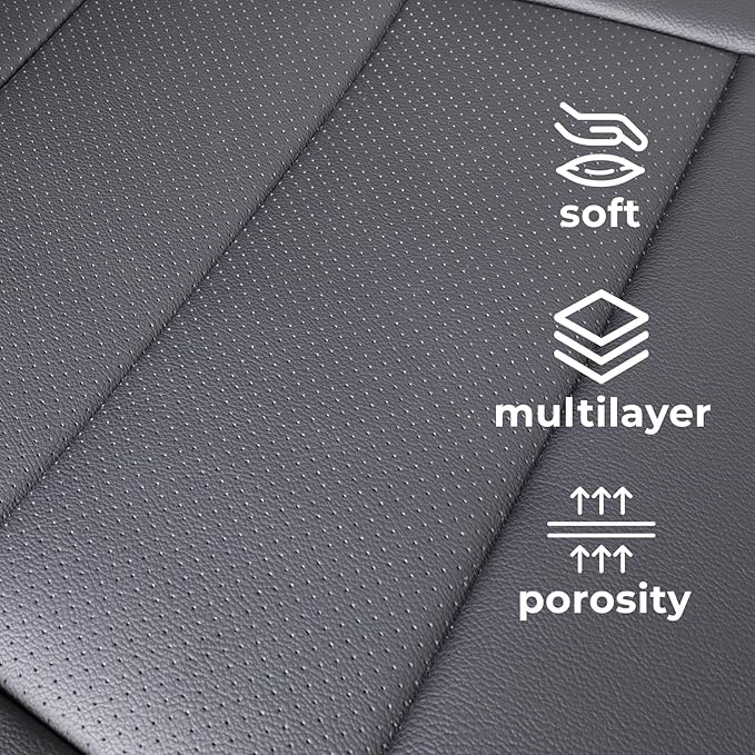 coverdream CRV Waterproof Leather Seat Covers Custom Fit for 2015 2016 Honda CRV LX,EX,SE,EX-LTouring,Full Coverage,Airbag Compatible,Seat Protector(Full Set,Black&Brown)