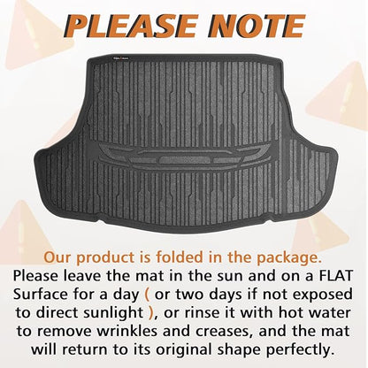 TripleAliner Trunk Floor Mat All Weather Liners Compatible with 2025 Toyota Camry (Include Hybrid) Accessories TPE Carpets Trunk Liner TPE Custom Fit Protection Car Mats
