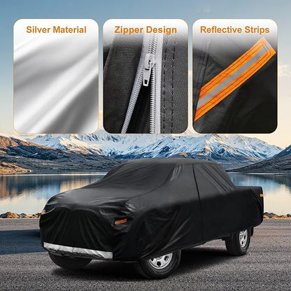 Kayme Truck Cover Custom Fit Chevrolet Colorado(2003-2025) Extended/Crew Cab SB. Full Exterior Heavy Duty Outdoor Pickup Truck Car Cover Waterproof All Weather.Car Tarp for Wind Sun Dust Protection.