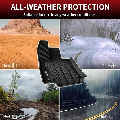 LASFIT Floor Mats&Trunk Mat for Toyota RAV4 2019-2025(Not Fit Hybrid) All Weather TPE Mats Custom Fit for Floor Liner for Toyota RAV 4 LE/XLE/Limited/TRD/Adventure Front and Rear 2 Row Car Mats,Black