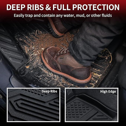LASFIT Floor Mats & Cargo Mat Fit for Mazda CX5 2025-2017, Custom Fit TPE All Weather 2025 2024 2023 2022 2021 2020 2019 2018 2017 Floor Mats & Trunk Liner Full Set Car Mats for Mazda CX-5, Black