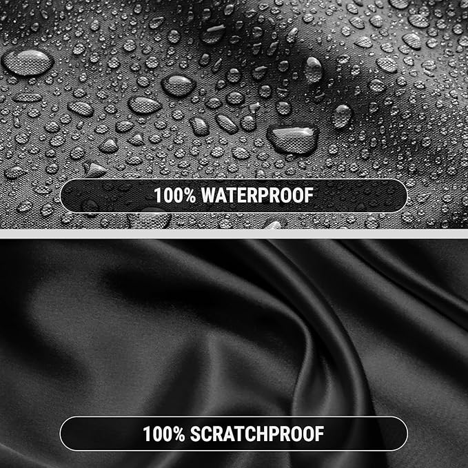 iCarCover Custom Car Cover for Buick Lesabre (1971-1976) Waterproof All-Weather Rain Snow UV Sun Protector Full Exterior Indoor Outdoor Car Cover (Stripe - Black/Gray)