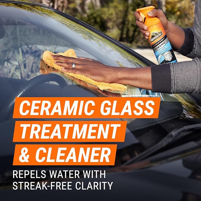Armor All Complete Ceramic Exterior Car Cleaner Car Care Kit, Keeps Car Fresh and New, Includes-Leather Cleaning Wipes, Tire Coating Spray, Wheel Cleaner, Car Wash and Glass Cleaner, 5 Count
