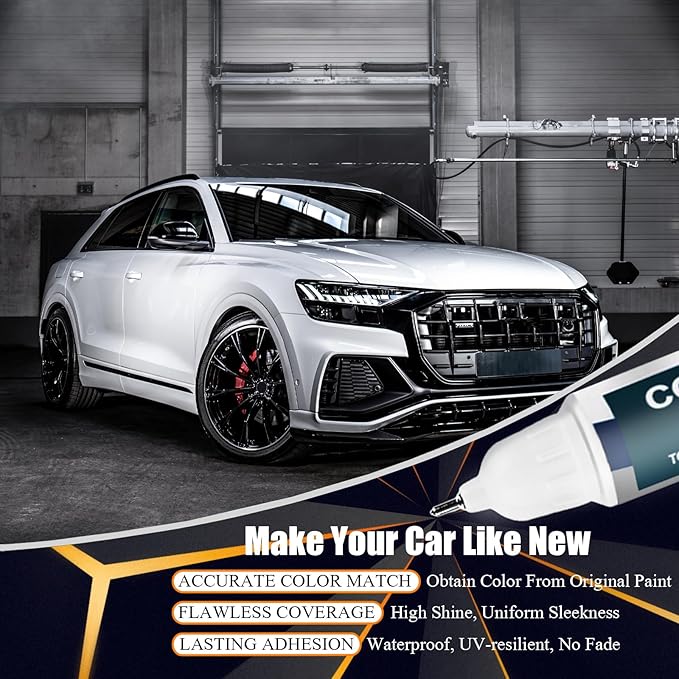 Brilliant Black(LY9B/A2) Touch Up Paint Compatible with Audi, Car Paint Pen Scratch Repair Two-In-One Touch Up Paint, Premium Car Scratch Remover for Deep Scratches
