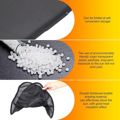Compatible with INEOS Grenadier 2020-2024 Car Sunroof Sun Shade, Foldable Memory Steel Wire Car Sunroof Sun Shade Breathable Mesh Keep Cool