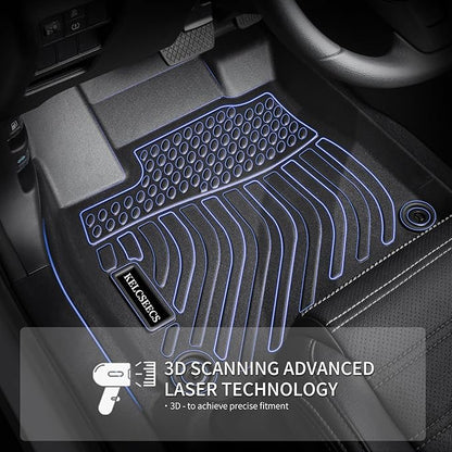KELCSEECS Floor Mats Custom for 2003 2004 2005 2006 2007 2008 Corolla Sedan Waterproof Car Mats All-Weather Guard Floor Liners Automotive for Front and Rear Row Corolla Accessories Black