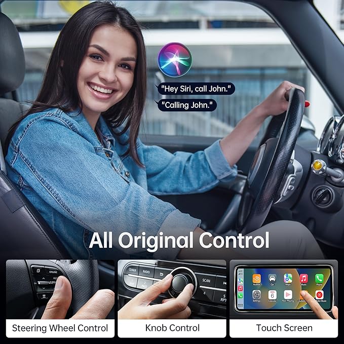 Wireless CarPlay Adapter, Converts Wired to Wireless CarPlay Dongle for Apple iPhone, Plug & Play Auto Connect Zero Latency fits for Cars from 2015 & iOS 10+ Black
