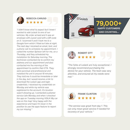 LoJack for Cars | GPS Tracker for Vehicles No Monthly Fee | Anti Theft Car Device | Professional Installation Included | Integrated with Law Enforcement (5 Years of Service)