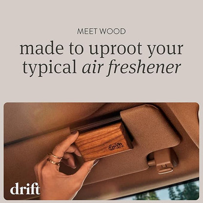 Drift Car Air Freshener - Wood Fragrance - Automotive Odor Eliminator - Long Lasting Scent - Teak Scent Refill - Pack of 3 - NO CLIP INCLUDED