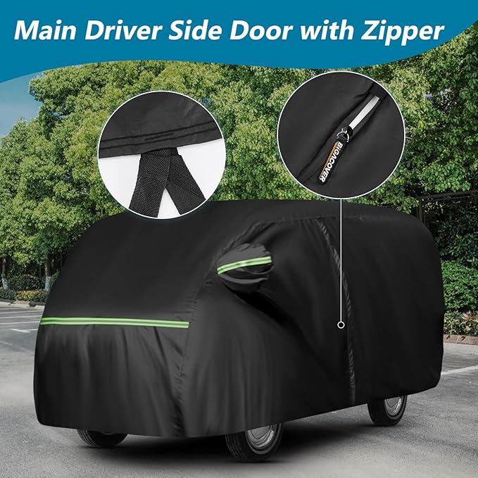 Car Cover for 1950-1992 VW Bus T1 T2 T3, Waterproof 420D Oxford Cloth Cover Outdoor Full Car Covers with Zipper Windproof Heavy Duty All Weather with Wind, Sun, UV and Dust Protectio