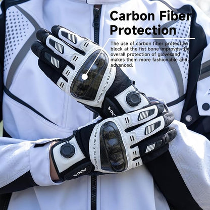 VXW High Protection Motorcycle Gloves for Men - Gel Palm Sliders& Joints Protection Design, High-Speed Sports Gear for MTB/ATV/BMX/Motocross/Racing/Dirt Bike Gear