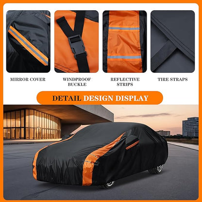 in Full Exterior Car Cover, Waterproof，UV Resistant, Dustproof, and Snowproof Fit Coupe Audi R8,Chevrolet Corvette,Ford Mustang,Dodge Challenger/Charger etc.Size Chart C3