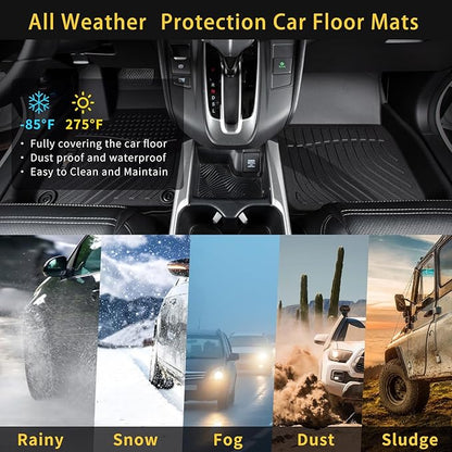 GINOWY-Floor Mats for Benz ML/GL/GLE 2012-2019, TPE All Weather Benz GLE Car Mats, Non-Slip Trunk Mat Floor Liners Waterproof Custom Fit Accessories Mats Black