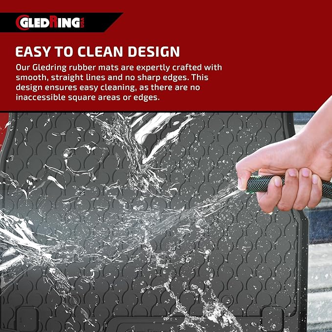 Gledring USA Custom Fit All-Weather Rubber Cargo Liner Intended for Toyota Highlander & Hybrid 2021-2022, No Trimming Required, Tailored Custom Fit, Protects from Rain, Mud, & Snow