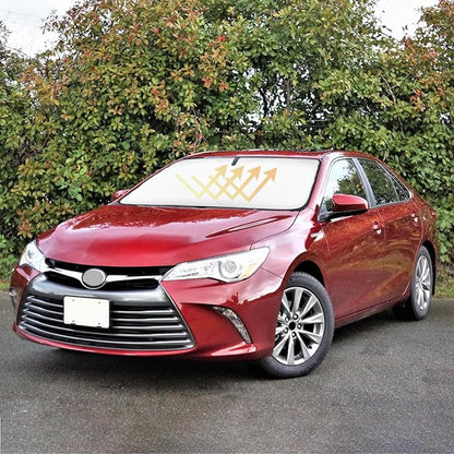 Sun Shade for Camry 2007-2017 Windshield Sunshades Cover Front Window Shields Custom Fit 2016 2015 Camry LE XLE Hybrid SE XSE Sedan Accessories Sun Visor Protector Blocks UV Rays & Heat Damage