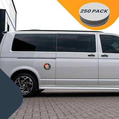 Magnet Me Up Customizable 30 Mil Round Magnet- 5”, 250 PK Weatherproof Car Magnet for Businesses, Sports Teams, Fundraiser, Personal Expression- Custom Text & Logo- Strong Magnetic Vinyl for Vehicles