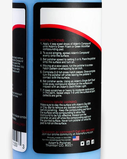 Adam's Polishes 2-Step Polishing System 12oz Combo - Silicone-Free, Body Shop Safe Formula - Quick, Professional Correcting and Polishing for Clear Coat, Gel Coat, Etc. (6.5 Kit)