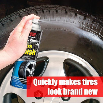 Stoner Car Care 91044-12PK Original More Shine Tire Finish for Tire and Wheel Care Creates a Long-Lasting, Rain-Resistant Tire Shine, Makes Faded Tires Look New, Non-Greasy Formula, 12 Oz, Pack of 12