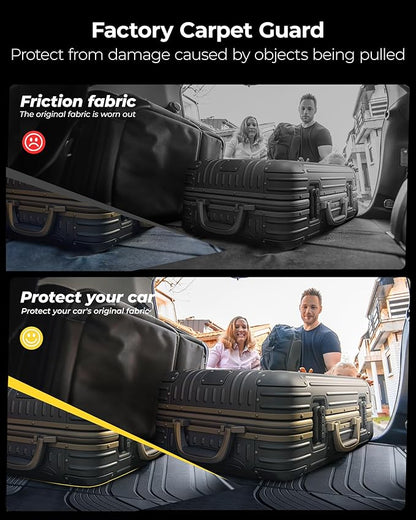 3W Cargo Liner Compatible for Jeep Grand Cherokee L 2021-2025 All Weather Custom Fit TPE Cargo Tray Heavy Duty Trunk Mats, Black