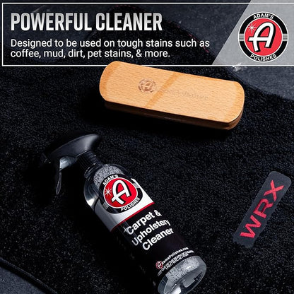Adam's Polishes Carpet & Upholstery Cleaner (16oz) - Powerful Car Carpet Cleaner For Auto Detailing, Cloth & Fabric Interior Cleaning Solution, Stain Remover For Car Seat, Floor Mats & More