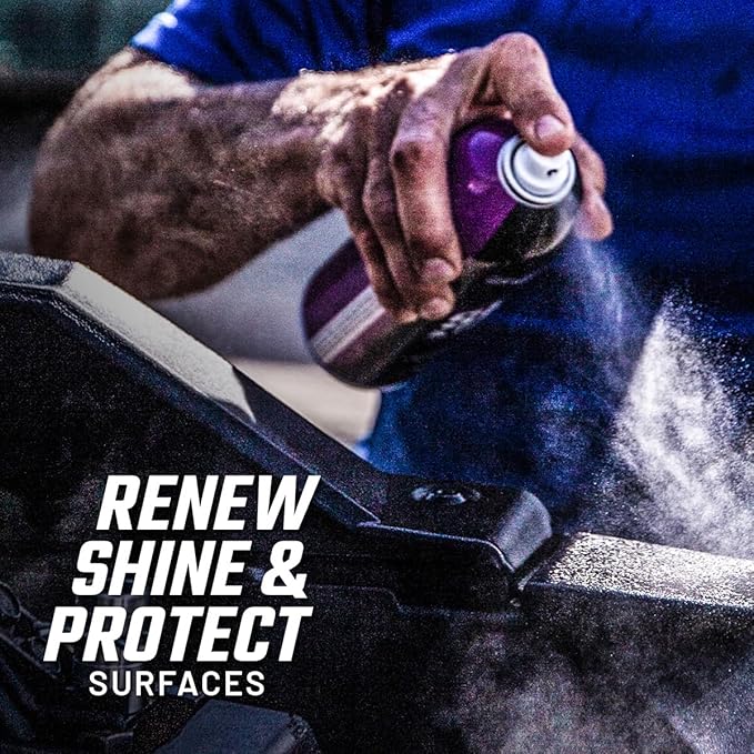 Slick Products Shine & Protectant, Long-Lasting High-Gloss Clear Coat Spray, Renew, Shine, and Protect Plastic, Vinyl, Rubber, Trim, and More (3-Pack)