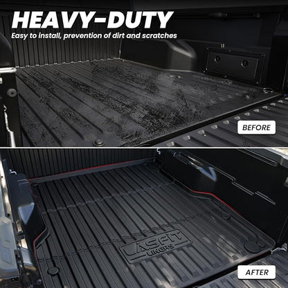 LASFIT Bed Mat for Toyota Tacoma 2024 2025 Truck Bed (6ft,6'Bed), All Weather 6 ft Car Bed Liner for Toyota Tacoma Accessories, TPE Trunk Mat&Cargo Liner, Black