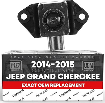 Rear View Backup Camera - Compatible with 2014-2015 Jeep Grand Cherokee - Reverse Park Assist Camera Replacement - OEM 68375333AA, 68137943AD, 68137943AE, 68137943AF, 68137943AG, 68137943AH, 590-071