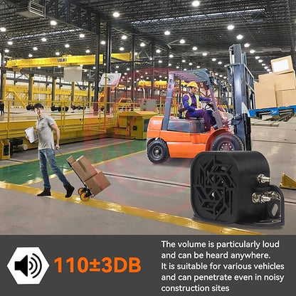 760 Back-up Alarm 12V-48V 110dB IP67 Waterproof Dust-Proof Reversing Warning Alarm with Super Loud Beeper Tone for Truck Van Forklift Car Lorry Agricultural Vehicles