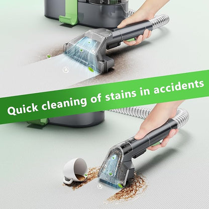 Carpet Cleaner Machine, 18Kpa Portable Carpet Spot and Upholstery Cleaner, 500W Powerful Suction Deep Couch Cleaner Machine with Handle for Pet Stains, Sofa, Car Seat, Furniture
