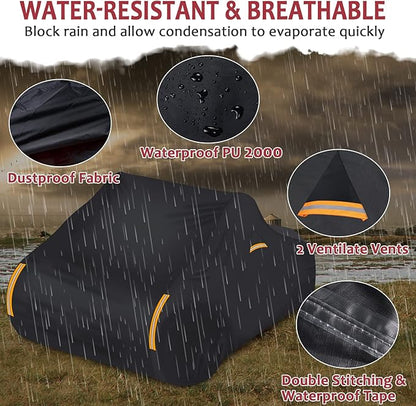 StarknightMT Ryker Cover, Full Cover Compatible with Can-Am Ryker 900 600 Sport Rally Edition All-Weather PU Waterproof Cover for Indoor Outdoor Snow Rain Dust Sun Protection Accessories Vent