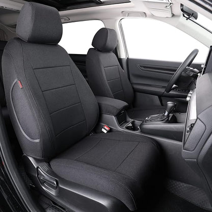 coverdream Full Set CRV Seat Covers Custom Fit for 2023 2024 2025 2026 Honda CR-V LX,EX,EXL,Hybrid,Sport Series,Trailsport,Fully Covered,Airbag Compatible UV Resistant Polyester Seat Protector(Black)