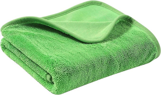 JOYMOOP Microfiber Towels for Cars, 63" x 29.5" Car Drying Towel, Green Reusable Car Towel, Quick Drying Car Microfiber Cleaning Cloth for RVs, SUVs, Trucks