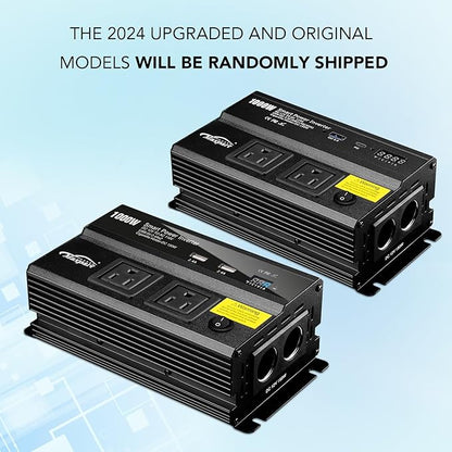 1000W Inverter for Car Power Inverters,12v DC to 110v AC Converter with 3.0 A USB Type-C Outlets, 12 Volt Inverter Car Cigarette Lighter Battery Inverter for Vehicles, Power Inversor 1000 Watts Black