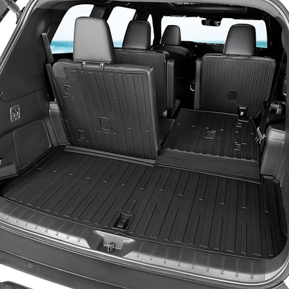 Floor Mats for 2024 2025 Lexus TX, Cargo Liner with Backrest Mat, All Weather TPE Full Mat Set for 2025 TX350 TX500 TX550+ Accessories