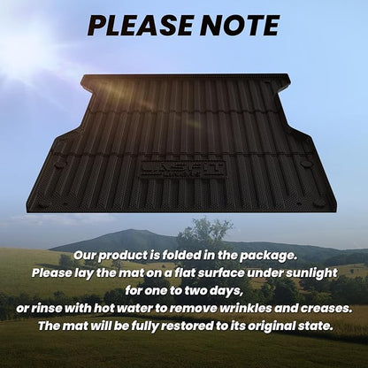 LASFIT Bed Mat for Toyota Tacoma 2024 2025 Truck Bed (6ft,6'Bed), All Weather 6 ft Car Bed Liner for Toyota Tacoma Accessories, TPE Trunk Mat&Cargo Liner, Black