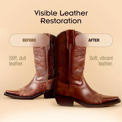Griffin Boot Care Leather Cleaner – 8 oz – Gently Cleans Footwear, Apparel & Interiors – Non-Toxic, Non-Darkening, Made in USA – Leather Cleaner for Cowboy Boots, Furniture, Cars & More