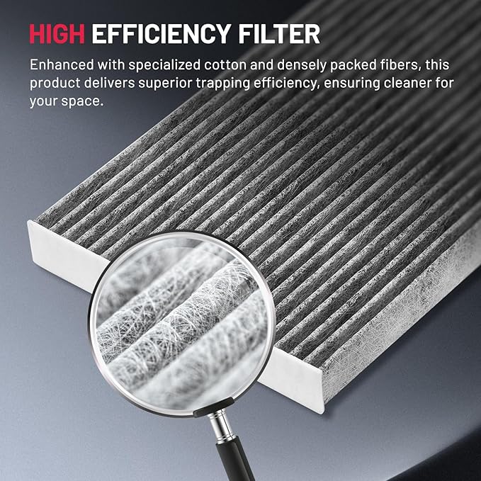 BDFHYK Cabin Air Filter with Activated Carbon Compatible with Chevry Spark, Trax, Sonic, Cruze, Spark EV, Cruze, Malibu, Malibu, Orlando, Compatible with Buick Encore, LaCrosse, Cascada, Regal,Verano