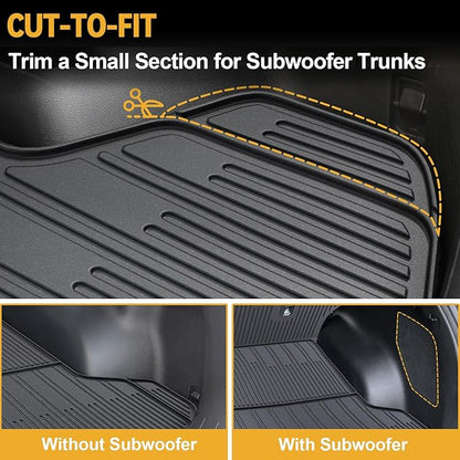 Floor Mats Set for 2023-2025 2026 Kia Sportage Gas, Full Coverage All Weather Floor Mats Cargo Mat with Backrest Protectors & Door Sill Guards for Sportage Accessories (No for Hybrid)