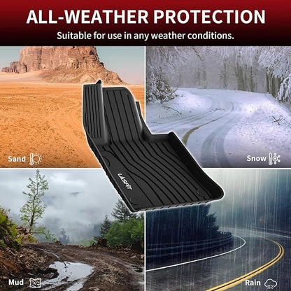 LASFIT Floor Mats for Mercedes Benz GLC 2023-2025 (Coupe Only for 2024-2025), GLC300 / GLC350e / GLC43 AMG/GLC 63 AMG S E, All Weather TPE Floor Liners Custom Fit GLC Car Mats 1st & 2nd Row Mats